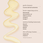 What's inside Mosey Elysian Eucalyptus body cleanser: coconut-derived cleansers, niacinamide, sea buckthorn oil, hibiscus extract, four humectants, vitamins B5 and E